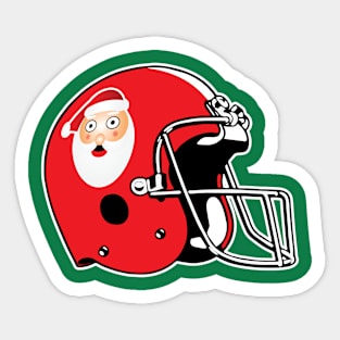 Surprised Santa Football helmet Sticker